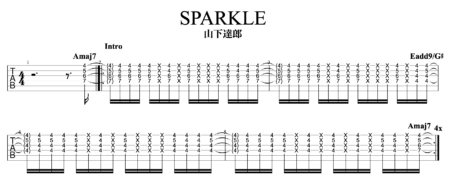 山下達郎「SPARKLE」ギターTAB譜