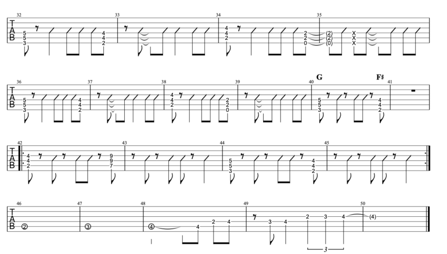 ケツメイシ／夏の思い出ギターソロTAB譜 – 福岡音楽教室｜ライトギター