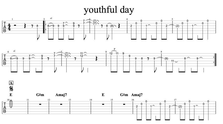 youthful days/Mr.ChildrenギターTAB譜 – 福岡LGMS音楽教室