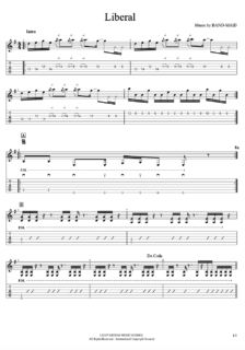 Liberal · BAND-MAIDギターTAB譜