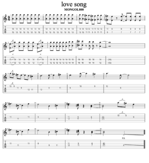 Love song/MONGOL800ギターTAB譜【イントロ】